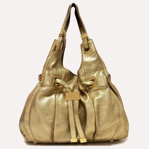 Michael Michael Kors Gold Leather Shoulder Bag - Picture 1 of 9